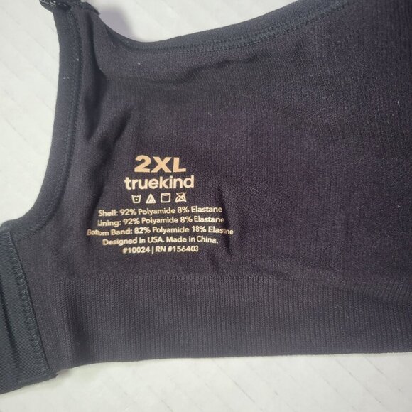 Truekind Black Everyday Comfort Straps Wireless Shaping Bra #10024 Size 2X - Picture 4 of 5